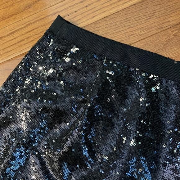 J.Crew Shirttail Mini Sequin Skirt Navy Size 6 - Picture 12 of 12